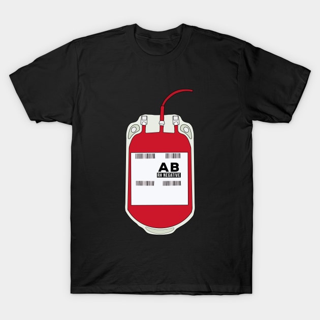 AB Negative Blood Bag T-Shirt by DiegoCarvalho